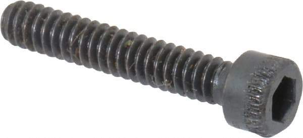 Made in USA - #4-40 UNC Hex Socket Drive, Socket Cap Screw - Alloy Steel, Black Oxide Finish, Fully Threaded, 5/8" Length Under Head - USA Tool & Supply