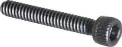 Made in USA - #4-40 UNC Hex Socket Drive, Socket Cap Screw - Alloy Steel, Black Oxide Finish, Fully Threaded, 3/4" Length Under Head - USA Tool & Supply