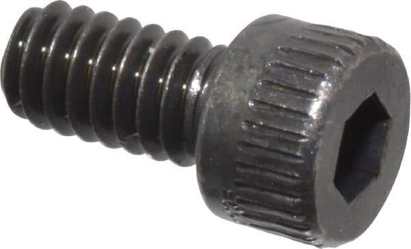 Made in USA - #5-40 UNC Hex Socket Drive, Socket Cap Screw - Alloy Steel, Black Oxide Finish, Fully Threaded, 1/4" Length Under Head - USA Tool & Supply