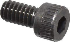 Made in USA - #5-40 UNC Hex Socket Drive, Socket Cap Screw - Alloy Steel, Black Oxide Finish, Fully Threaded, 1/4" Length Under Head - USA Tool & Supply