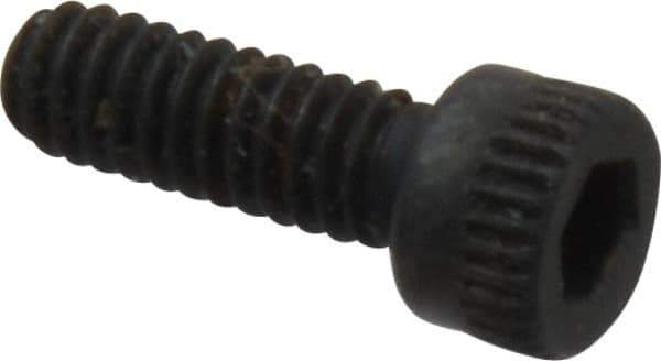 Made in USA - #5-40 UNC Hex Socket Drive, Socket Cap Screw - Alloy Steel, Black Oxide Finish, Fully Threaded, 3/8" Length Under Head - USA Tool & Supply