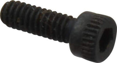 Made in USA - #5-40 UNC Hex Socket Drive, Socket Cap Screw - Alloy Steel, Black Oxide Finish, Fully Threaded, 3/8" Length Under Head - USA Tool & Supply