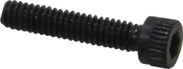 Made in USA - #5-40 UNC Hex Socket Drive, Socket Cap Screw - Alloy Steel, Black Oxide Finish, Fully Threaded, 5/8" Length Under Head - USA Tool & Supply