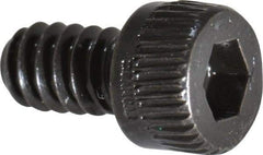 Made in USA - #6-32 UNC Hex Socket Drive, Socket Cap Screw - Alloy Steel, Black Oxide Finish, Fully Threaded, 1/4" Length Under Head - USA Tool & Supply