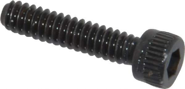 Made in USA - #6-32 UNC Hex Socket Drive, Socket Cap Screw - Alloy Steel, Black Oxide Finish, Fully Threaded, 5/8" Length Under Head - USA Tool & Supply