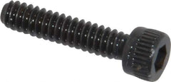 Made in USA - #6-32 UNC Hex Socket Drive, Socket Cap Screw - Alloy Steel, Black Oxide Finish, Fully Threaded, 5/8" Length Under Head - USA Tool & Supply