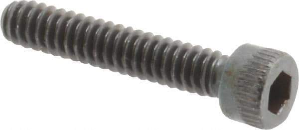 Made in USA - #6-32 UNC Hex Socket Drive, Socket Cap Screw - Alloy Steel, Black Oxide Finish, Fully Threaded, 3/4" Length Under Head - USA Tool & Supply