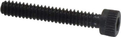 Made in USA - #6-32 UNC Hex Socket Drive, Socket Cap Screw - Alloy Steel, Black Oxide Finish, Fully Threaded, 7/8" Length Under Head - USA Tool & Supply