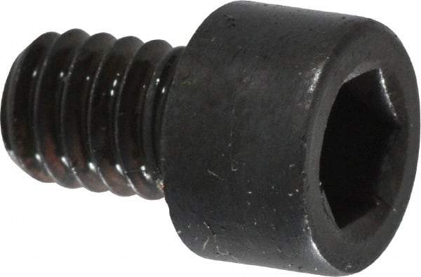 Made in USA - #8-32 UNC Hex Socket Drive, Socket Cap Screw - Alloy Steel, Black Oxide Finish, Fully Threaded, 1/4" Length Under Head - USA Tool & Supply