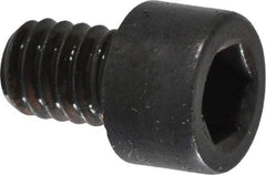 Made in USA - #8-32 UNC Hex Socket Drive, Socket Cap Screw - Alloy Steel, Black Oxide Finish, Fully Threaded, 1/4" Length Under Head - USA Tool & Supply