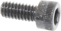 Made in USA - #8-32 UNC Hex Socket Drive, Socket Cap Screw - Alloy Steel, Black Oxide Finish, Fully Threaded, 3/8" Length Under Head - USA Tool & Supply
