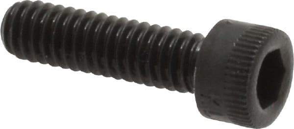 Made in USA - #8-32 UNC Hex Socket Drive, Socket Cap Screw - Alloy Steel, Black Oxide Finish, Fully Threaded, 5/8" Length Under Head - USA Tool & Supply