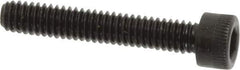 Made in USA - #8-32 UNC Hex Socket Drive, Socket Cap Screw - Alloy Steel, Black Oxide Finish, Fully Threaded, 1" Length Under Head - USA Tool & Supply