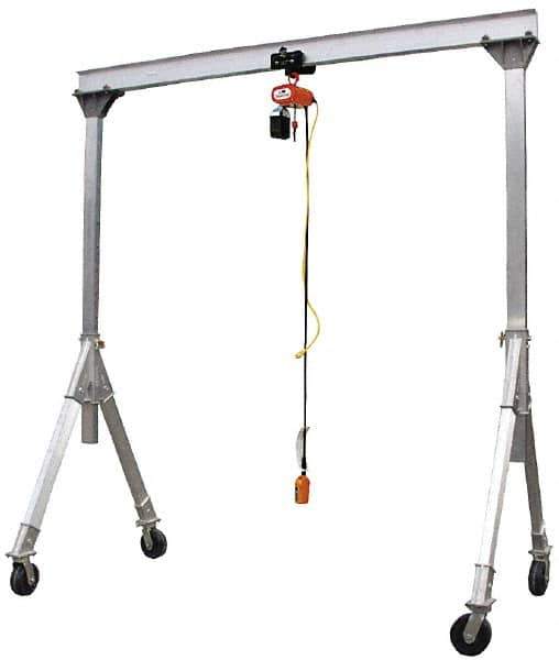 Vestil - 4,000 Lb Load Capacity, Aluminum Gantry Crane - 12' Span - USA Tool & Supply