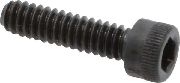Made in USA - #10-24 UNC Hex Socket Drive, Socket Cap Screw - Alloy Steel, Black Oxide Finish, Fully Threaded, 3/4" Length Under Head - USA Tool & Supply