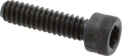 Made in USA - #10-24 UNC Hex Socket Drive, Socket Cap Screw - Alloy Steel, Black Oxide Finish, Fully Threaded, 3/4" Length Under Head - USA Tool & Supply