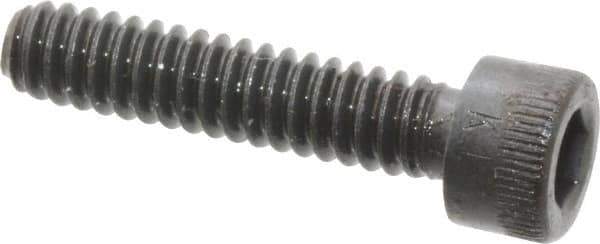 Made in USA - #10-24 UNC Hex Socket Drive, Socket Cap Screw - Alloy Steel, Black Oxide Finish, Fully Threaded, 7/8" Length Under Head - USA Tool & Supply