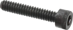 Made in USA - #10-24 UNC Hex Socket Drive, Socket Cap Screw - Alloy Steel, Black Oxide Finish, Fully Threaded, 1" Length Under Head - USA Tool & Supply