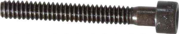 Made in USA - #10-24 UNC Hex Socket Drive, Socket Cap Screw - Alloy Steel, Black Oxide Finish, Partially Threaded, 1-1/2" Length Under Head - USA Tool & Supply