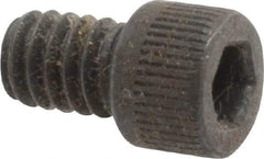 Made in USA - 1/4-20 UNC Hex Socket Drive, Socket Cap Screw - Alloy Steel, Black Oxide Finish, Fully Threaded, 3/8" Length Under Head - USA Tool & Supply