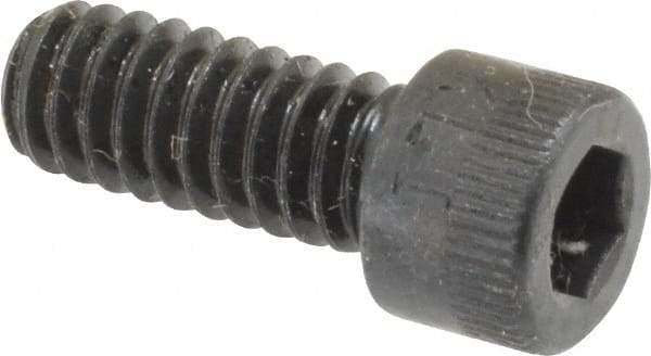 Made in USA - 1/4-20 UNC Hex Socket Drive, Socket Cap Screw - Alloy Steel, Black Oxide Finish, Fully Threaded, 5/8" Length Under Head - USA Tool & Supply