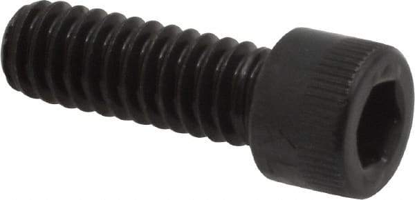 Made in USA - 1/4-20 UNC Hex Socket Drive, Socket Cap Screw - Alloy Steel, Black Oxide Finish, Fully Threaded, 3/4" Length Under Head - USA Tool & Supply