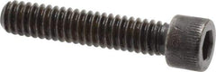 Made in USA - 1/4-20 UNC Hex Socket Drive, Socket Cap Screw - Alloy Steel, Black Oxide Finish, Fully Threaded, 1-1/4" Length Under Head - USA Tool & Supply