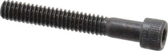 Made in USA - 1/4-20 UNC Hex Socket Drive, Socket Cap Screw - Alloy Steel, Black Oxide Finish, Partially Threaded, 1-3/4" Length Under Head - USA Tool & Supply