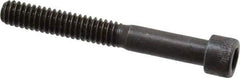 Made in USA - 1/4-20 UNC Hex Socket Drive, Socket Cap Screw - Alloy Steel, Black Oxide Finish, Partially Threaded, 2" Length Under Head - USA Tool & Supply