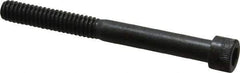 Made in USA - 1/4-20 UNC Hex Socket Drive, Socket Cap Screw - Alloy Steel, Black Oxide Finish, Partially Threaded, 2-1/2" Length Under Head - USA Tool & Supply