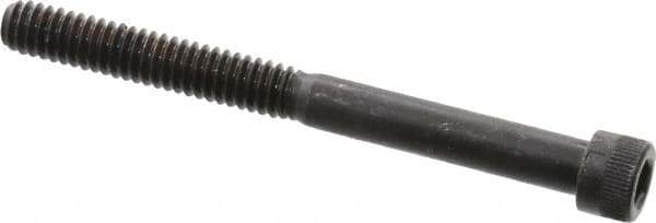 Made in USA - 1/4-20 UNC Hex Socket Drive, Socket Cap Screw - Alloy Steel, Black Oxide Finish, Partially Threaded, 2-3/4" Length Under Head - USA Tool & Supply