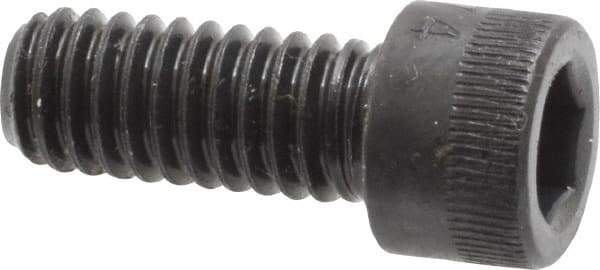 Made in USA - #10-24 UNC Hex Socket Drive, Socket Cap Screw - Alloy Steel, Black Oxide, Fully Threaded, 1/2" Length Under Head - USA Tool & Supply