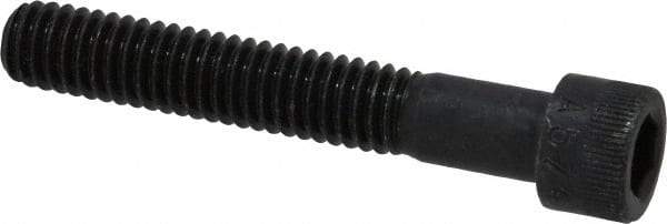 Made in USA - 5/16-18 UNC Hex Socket Drive, Socket Cap Screw - Alloy Steel, Black Oxide Finish, Partially Threaded, 2" Length Under Head - USA Tool & Supply