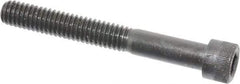 Made in USA - 5/16-18 UNC Hex Socket Drive, Socket Cap Screw - Alloy Steel, Black Oxide Finish, Partially Threaded, 2-1/2" Length Under Head - USA Tool & Supply