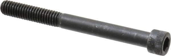 Made in USA - 5/16-18 UNC Hex Socket Drive, Socket Cap Screw - Alloy Steel, Black Oxide Finish, Partially Threaded, 3-1/4" Length Under Head - USA Tool & Supply