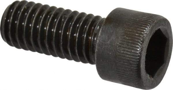 Made in USA - 3/8-16 UNC Hex Socket Drive, Socket Cap Screw - Alloy Steel, Black Oxide Finish, Fully Threaded, 7/8" Length Under Head - USA Tool & Supply