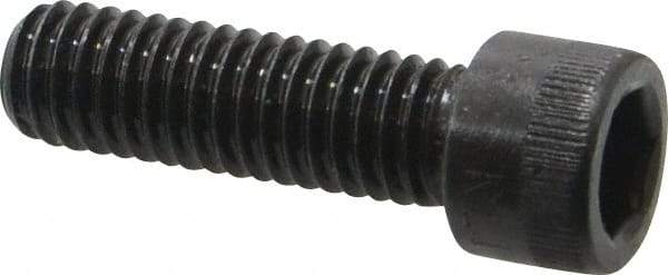 Made in USA - 3/8-16 UNC Hex Socket Drive, Socket Cap Screw - Alloy Steel, Black Oxide Finish, Fully Threaded, 1-1/4" Length Under Head - USA Tool & Supply
