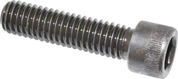 Made in USA - 3/8-16 UNC Hex Socket Drive, Socket Cap Screw - Alloy Steel, Black Oxide Finish, Fully Threaded, 1-1/2" Length Under Head - USA Tool & Supply