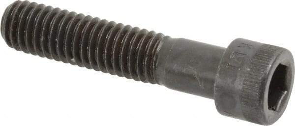 Made in USA - 3/8-16 UNC Hex Socket Drive, Socket Cap Screw - Alloy Steel, Black Oxide Finish, Partially Threaded, 1-3/4" Length Under Head - USA Tool & Supply