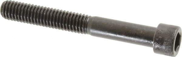 Made in USA - 3/8-16 UNC Hex Socket Drive, Socket Cap Screw - Alloy Steel, Black Oxide Finish, Partially Threaded, 3" Length Under Head - USA Tool & Supply