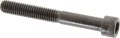 Made in USA - 3/8-16 UNC Hex Socket Drive, Socket Cap Screw - Alloy Steel, Black Oxide Finish, Partially Threaded, 3" Length Under Head - USA Tool & Supply