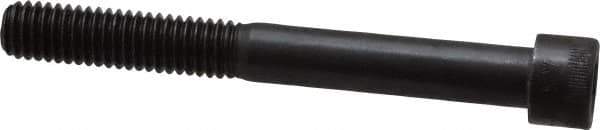 Made in USA - 3/8-16 UNC Hex Socket Drive, Socket Cap Screw - Alloy Steel, Black Oxide Finish, Partially Threaded, 3-1/4" Length Under Head - USA Tool & Supply