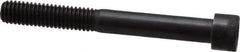 Made in USA - 3/8-16 UNC Hex Socket Drive, Socket Cap Screw - Alloy Steel, Black Oxide Finish, Partially Threaded, 3-1/4" Length Under Head - USA Tool & Supply