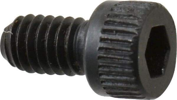 Made in USA - #6-40 UNF Hex Socket Drive, Socket Cap Screw - Alloy Steel, Black Oxide Finish, Fully Threaded, 1/4" Length Under Head - USA Tool & Supply