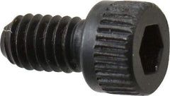 Made in USA - #6-40 UNF Hex Socket Drive, Socket Cap Screw - Alloy Steel, Black Oxide Finish, Fully Threaded, 1/4" Length Under Head - USA Tool & Supply
