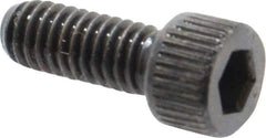 Made in USA - #6-40 UNF Hex Socket Drive, Socket Cap Screw - Alloy Steel, Black Oxide Finish, Fully Threaded, 3/8" Length Under Head - USA Tool & Supply