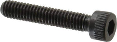 Made in USA - #6-40 UNF Hex Socket Drive, Socket Cap Screw - Alloy Steel, Black Oxide Finish, Fully Threaded, 3/4" Length Under Head - USA Tool & Supply