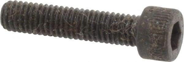 Made in USA - #10-32 UNF Hex Socket Drive, Socket Cap Screw - Alloy Steel, Black Oxide Finish, Fully Threaded, 7/8" Length Under Head - USA Tool & Supply