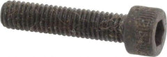 Made in USA - #10-32 UNF Hex Socket Drive, Socket Cap Screw - Alloy Steel, Black Oxide Finish, Fully Threaded, 7/8" Length Under Head - USA Tool & Supply