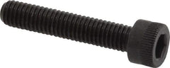 Made in USA - #10-32 UNF Hex Socket Drive, Socket Cap Screw - Alloy Steel, Black Oxide Finish, Fully Threaded, 1" Length Under Head - USA Tool & Supply
